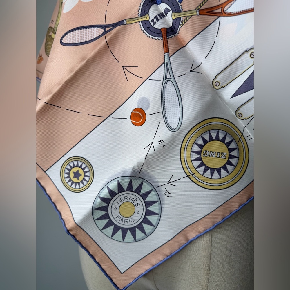 Hermès “Tea For Two” Silk Scarf 90cm | Jonathan Burton | New w/ Box Rare - Picture 6 of 12